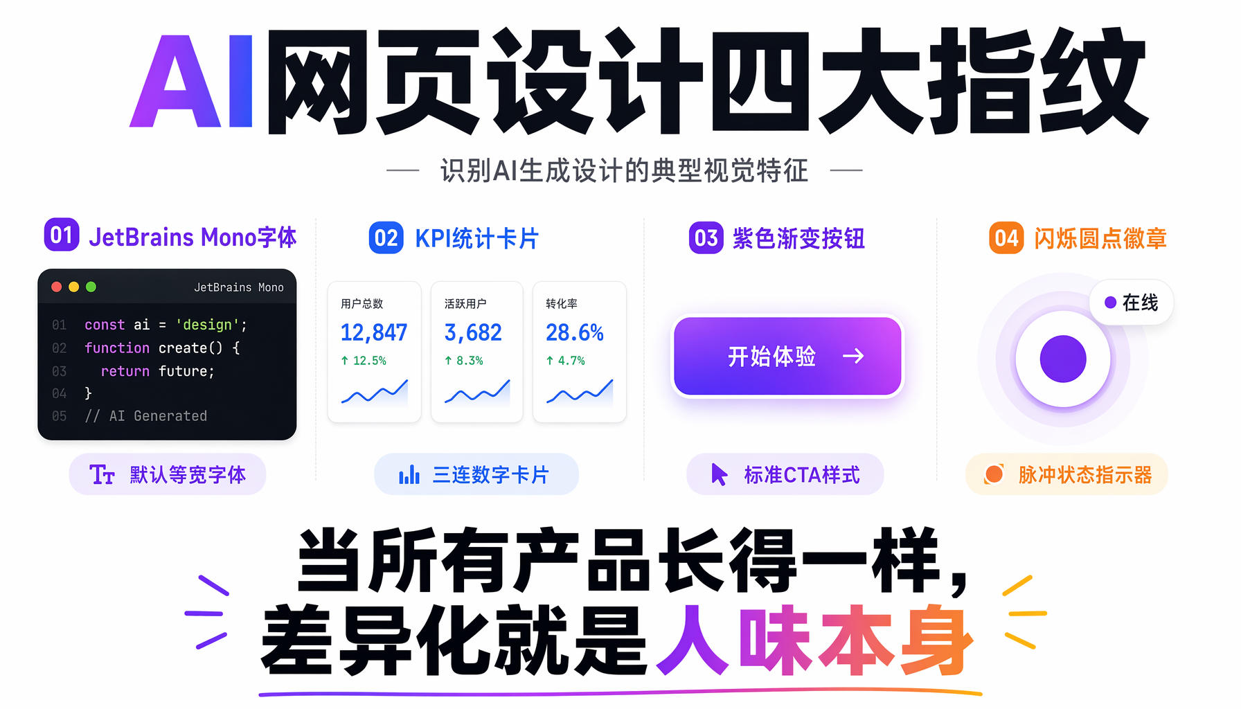 AI网页设计四大指纹