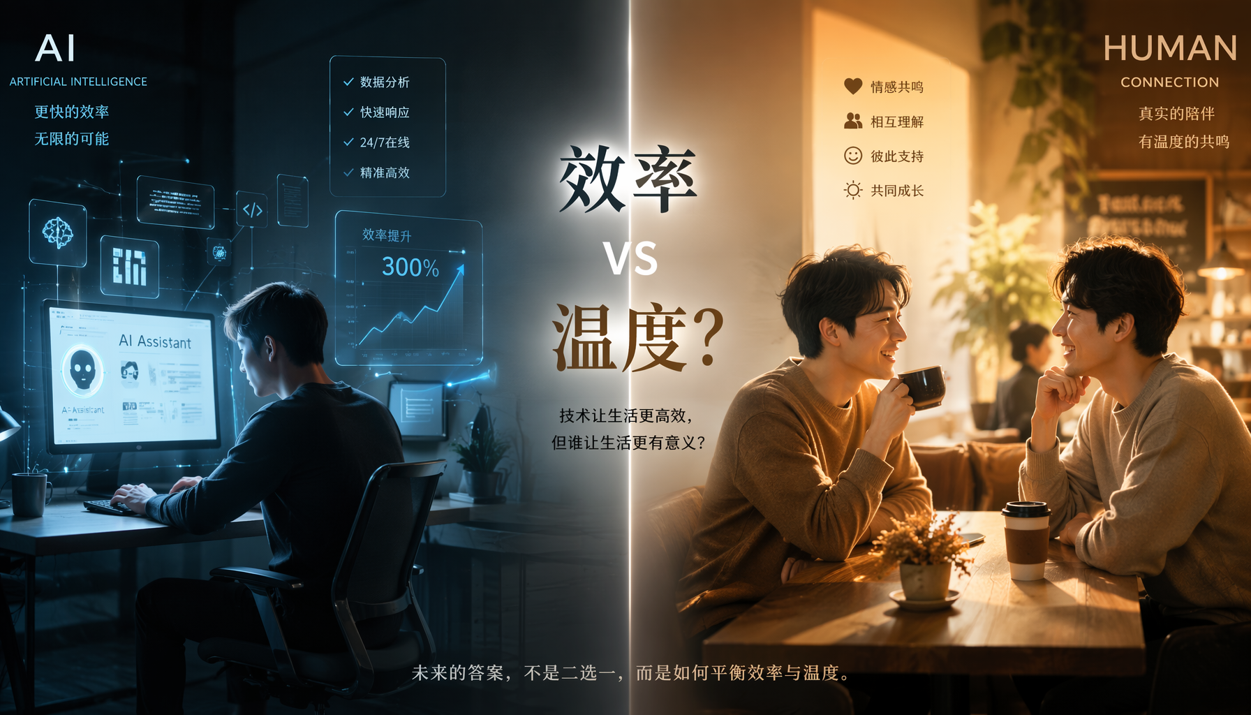 AI效率vs人类温度对比