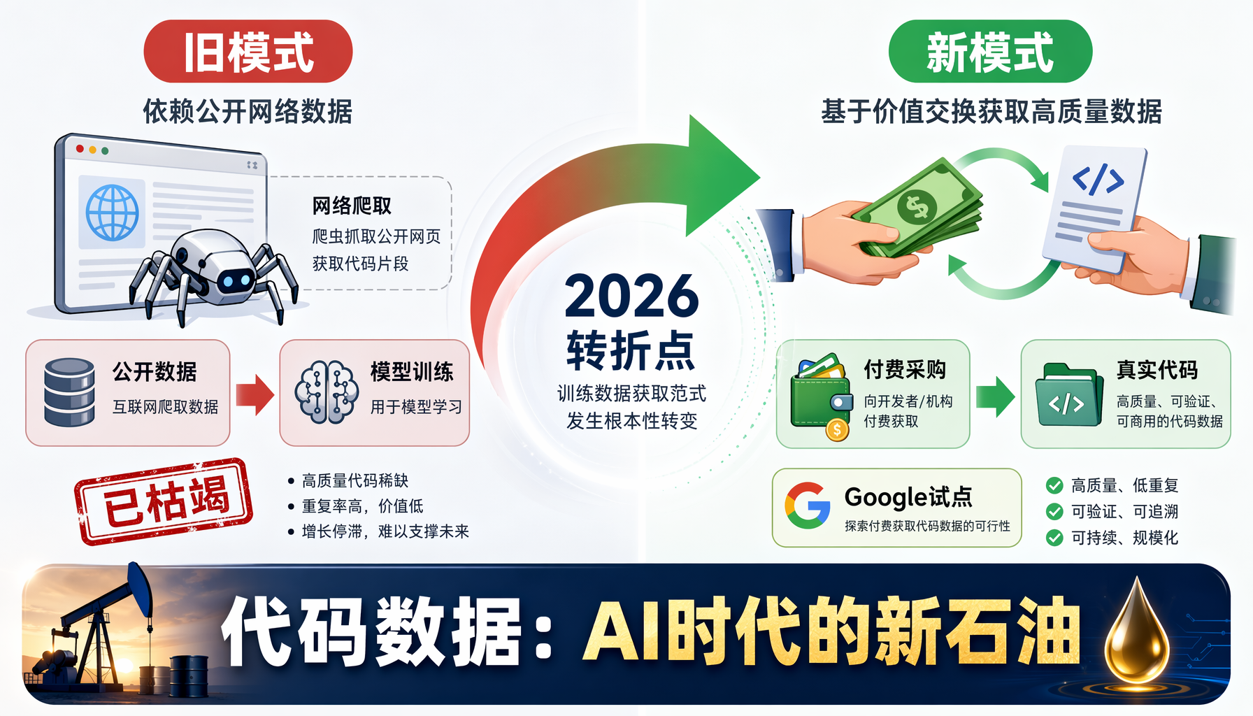 训练数据获取范式转变：从公开爬取到付费采购