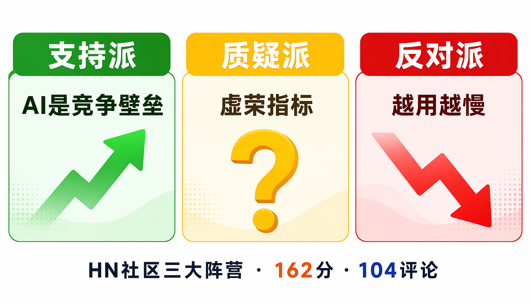 HN社区三大阵营：支持派、质疑派、反对派