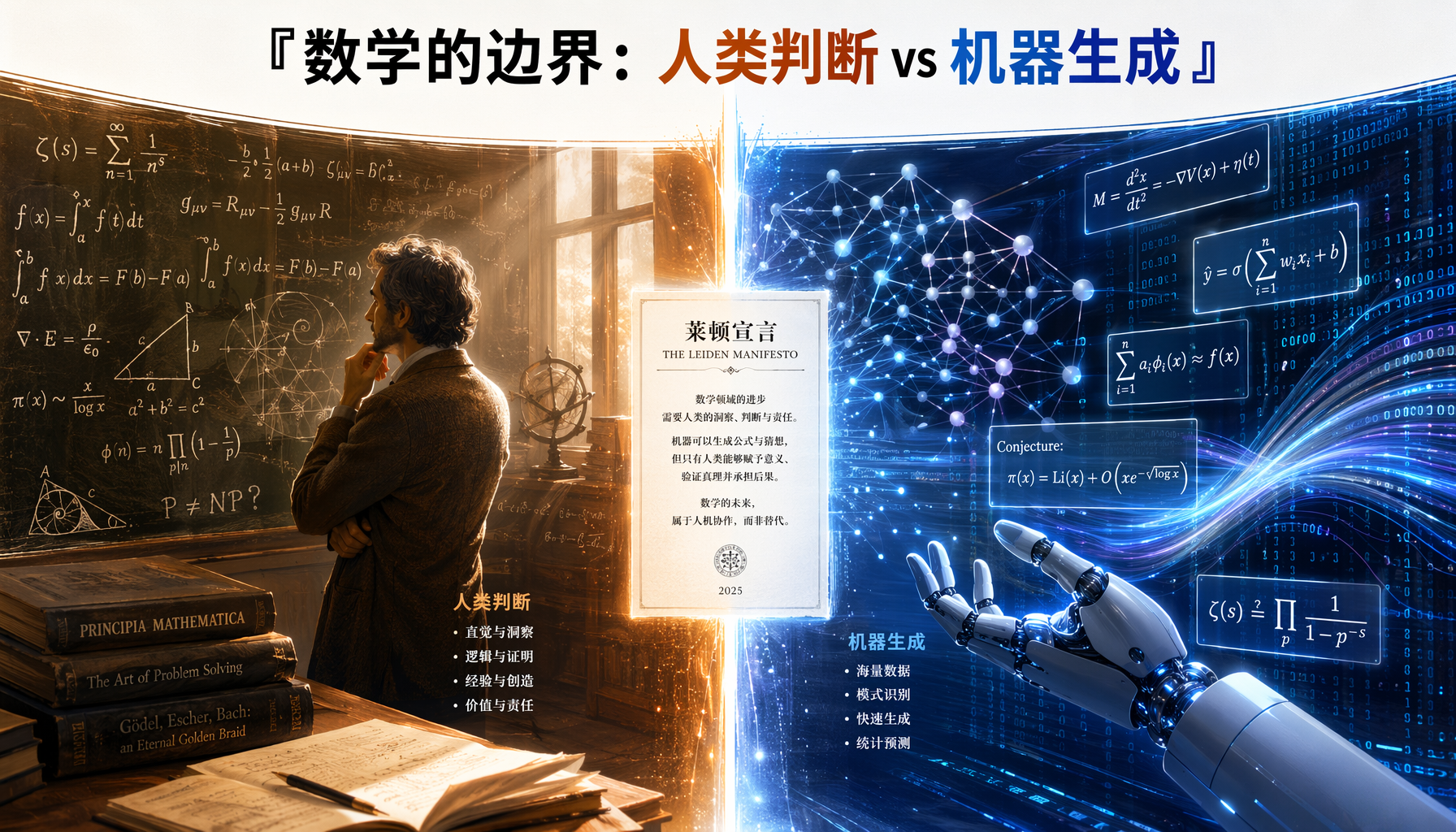数学的边界：人类判断 vs 机器生成——经典数学世界与AI世界的分界线