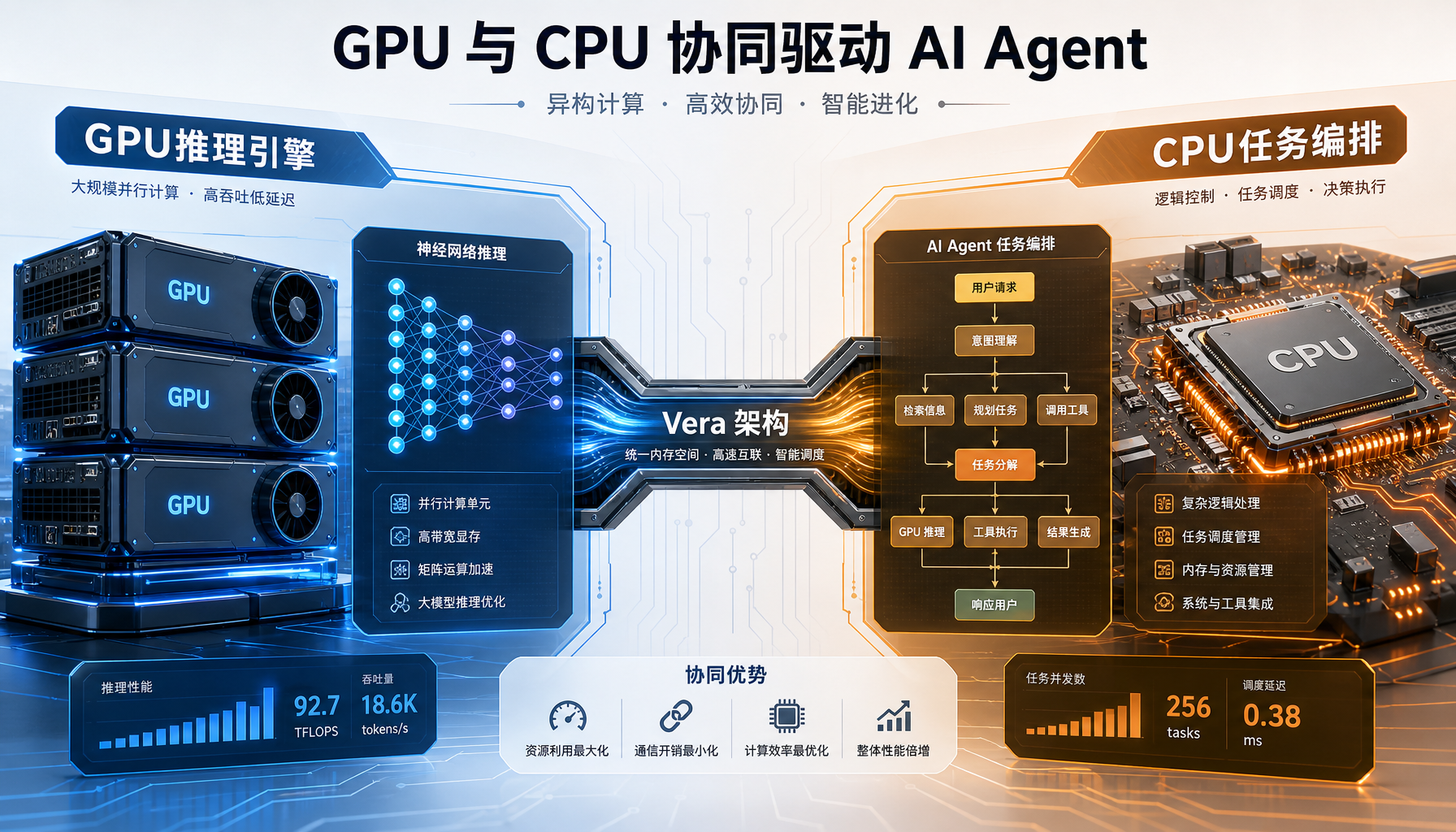 CPU与GPU协同支撑AI Agent架构