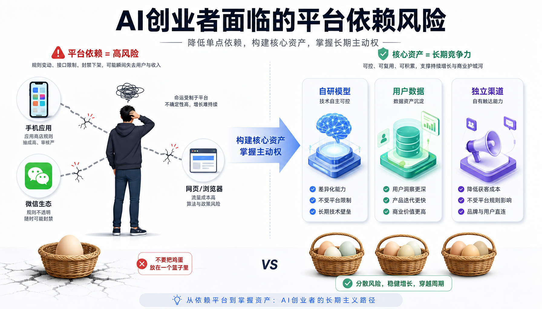 AI创业者平台依赖风险与核心资产