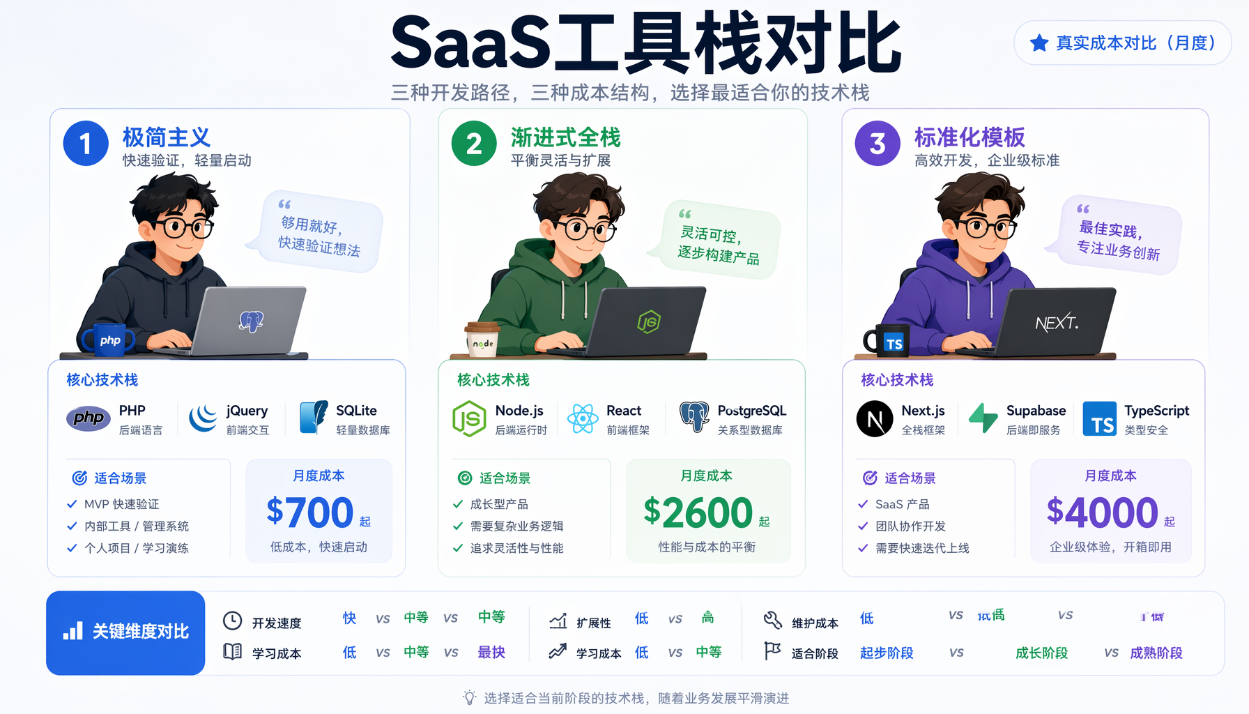 一人公司SaaS三条成长路径对比